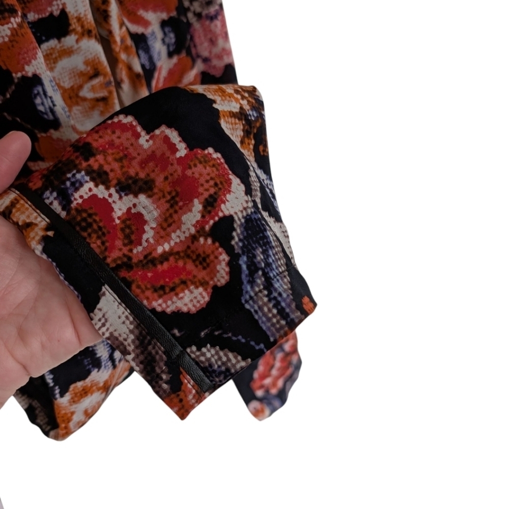Greylin Paloma 100 Silk Floral Pants Women Small Black Anthropologie - Picture 7 of 12